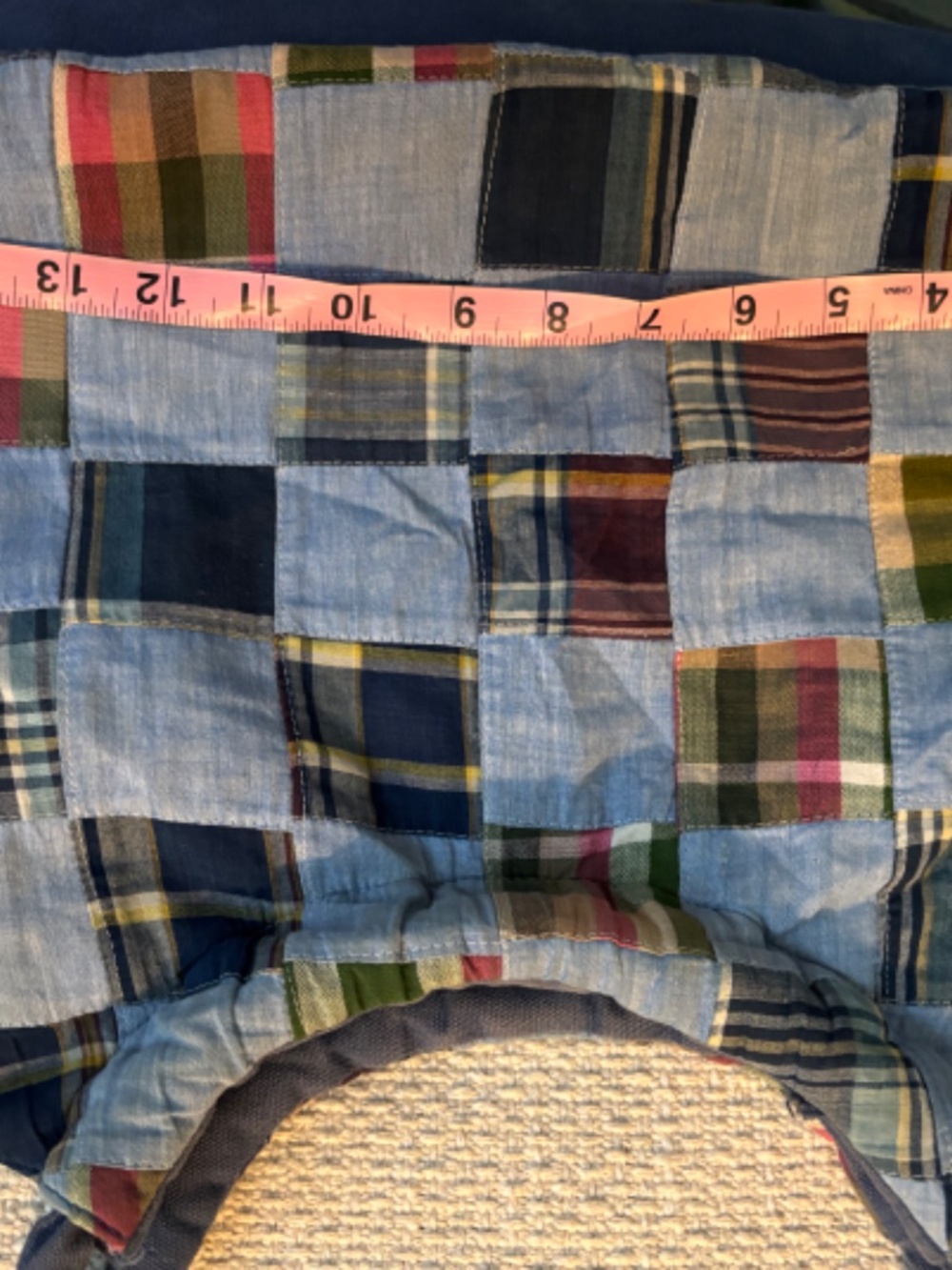 Buckhead Betties Madras/Chambray Patchwork Shoulder Bag 100% cotton - Picture 13 of 15